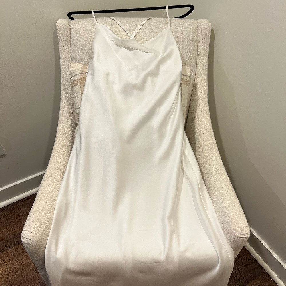 Elegant White Slip Dress